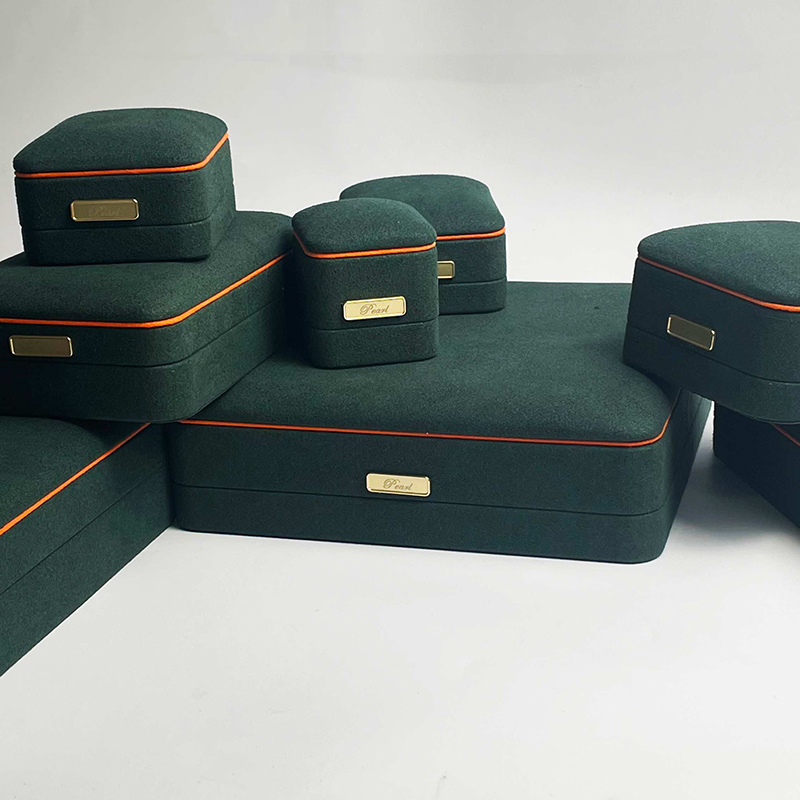 high quality microfiber plastic jewelry box set gift packaging box