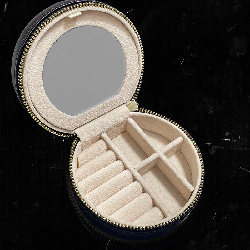 Black Chirstmas gifts wedding jewelry birthday hot selling storage travel rings necklace case