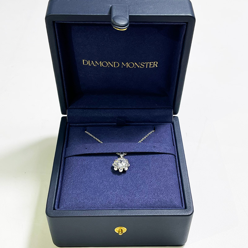 Námořnická modrá PU kožená knoflíková multifunkční vkládací podložka pro balení různých šperků v dárkové krabičce