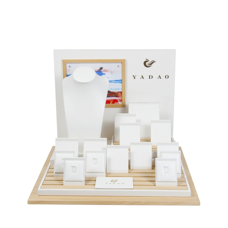 customize wooden jewelry display stand jewelry store window display jewelry holder rings earrings pendant necklace props