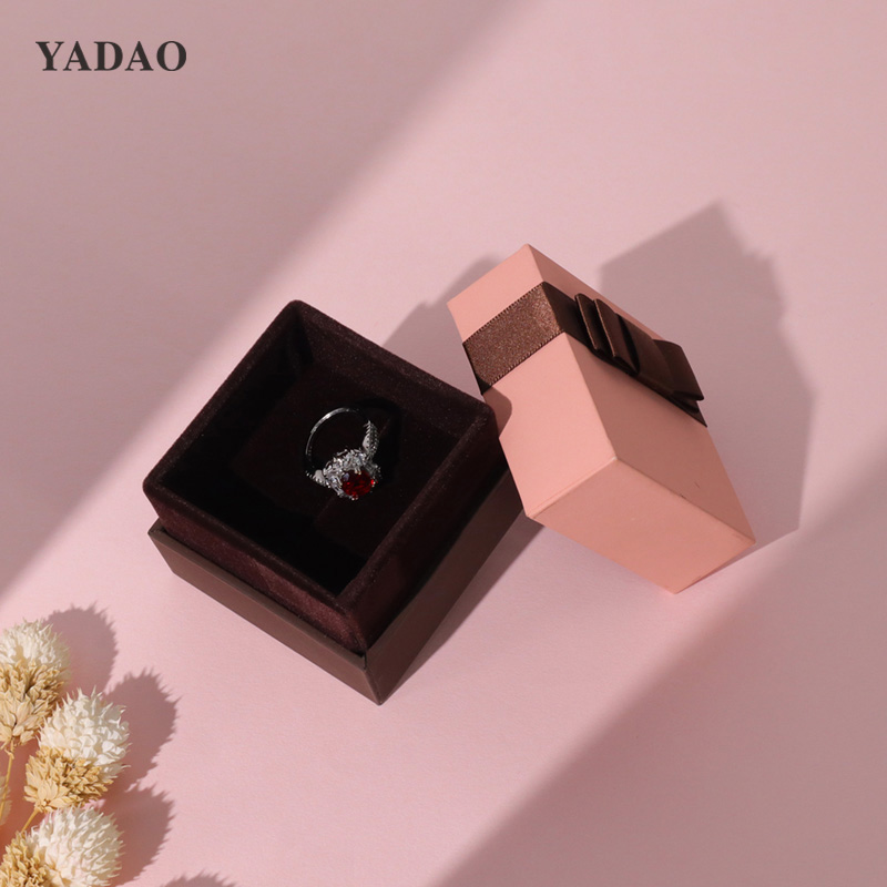 double colors combination jewelry box set with bow knot