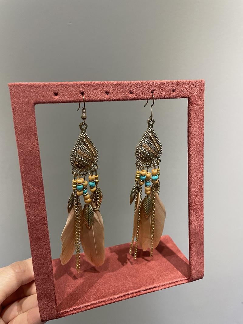 suede metal earring display stand earring holder jewelry display stand display hanging earrings