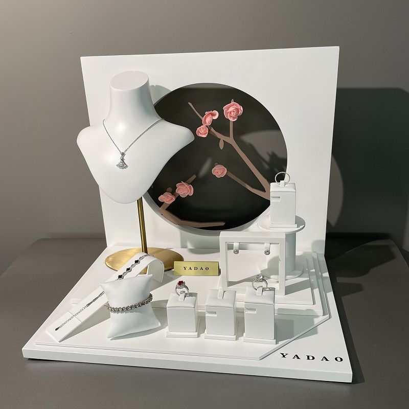 Популярный оконный набор для демонстрации ювелирных изделий, реквизит для витрины, лаковая живопись, деревянный набор для демонстрации ювелирных изделий