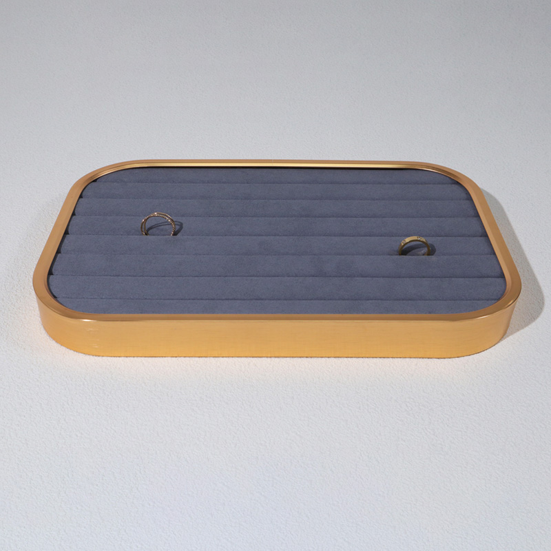 customize metal display tray jewelry display slot ring display tray