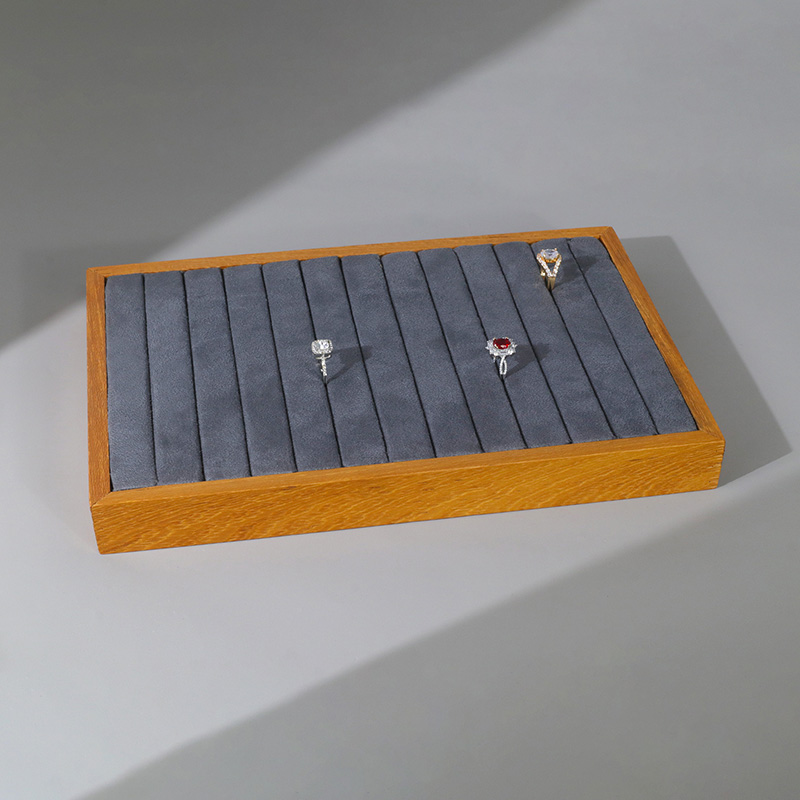 customize solid wooden ring slot tray jewelry display tray ring tray display rings earrings
