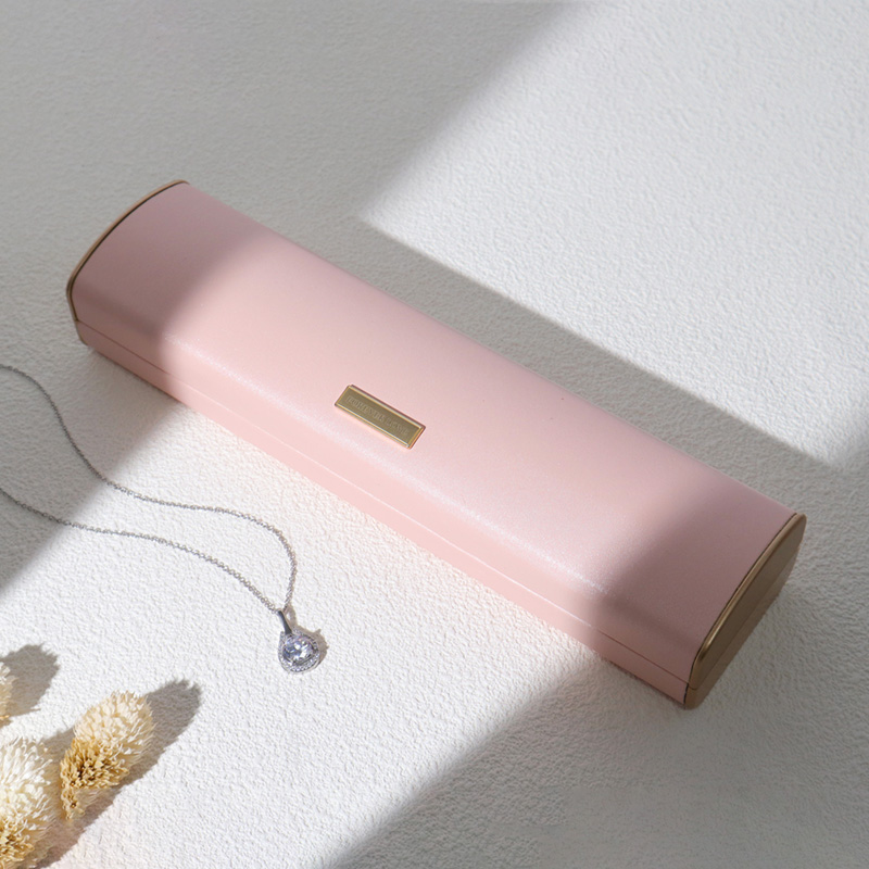 wholesales pink pu leather jewelry box jewelry packaging box plastic bracelet box stocks