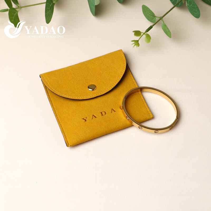 snap design jewelry pouch bag microfiber pouch jewelry packaging pouch bag pack jewels