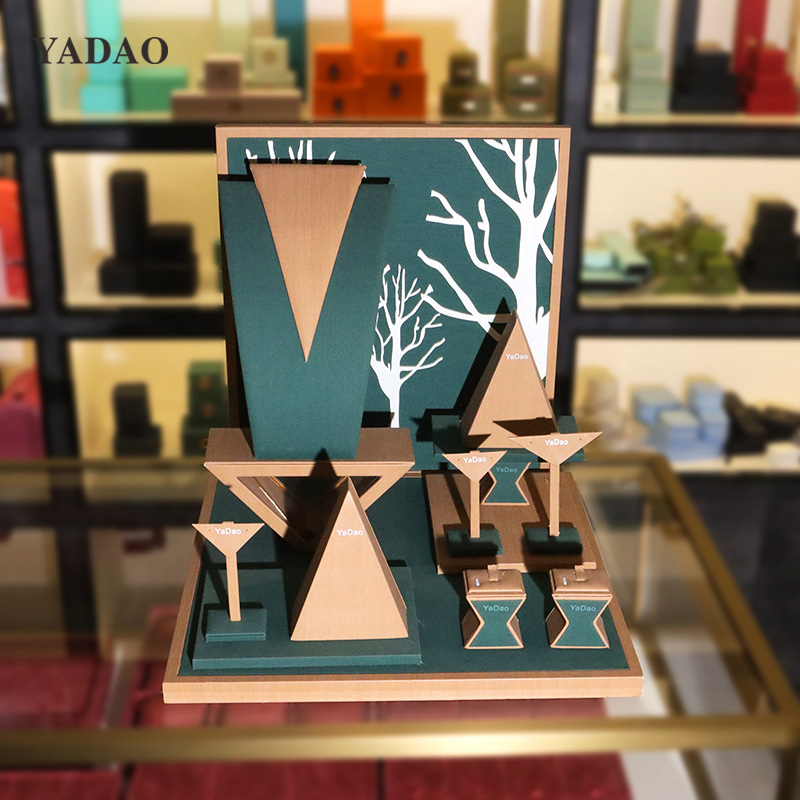 customize nature theme jewelry display window jewelry display set forest style jewelry display props