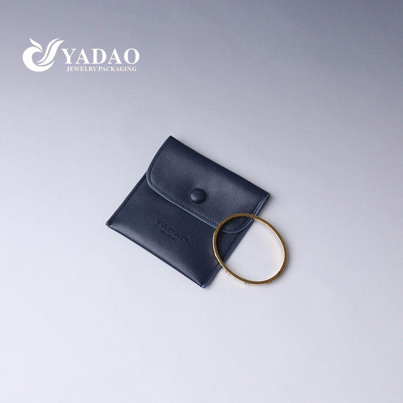 high quality pouch bag snap pu leather jewelry pouch bag jewelry packaging pouch