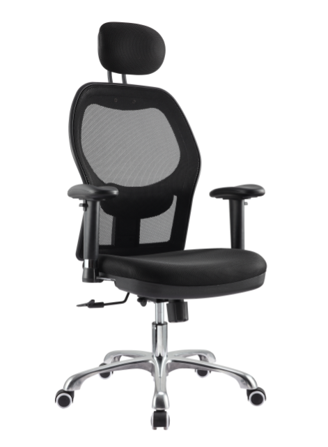 Newcity 612A Executive Office Mesh Chair Ergonomic Design Comfortable Adjustable Headrest Swivel Mesh Chair Manufacturer China Double-Deck PP Frame Mesh Chair