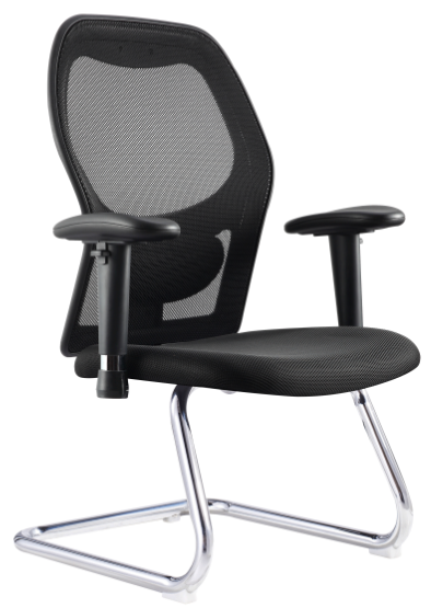 Newcity 612C 热销尼龙框架网椅批发廉价可调节尼龙扶手访客椅舒适办公宾客椅无轮供应商中国佛山