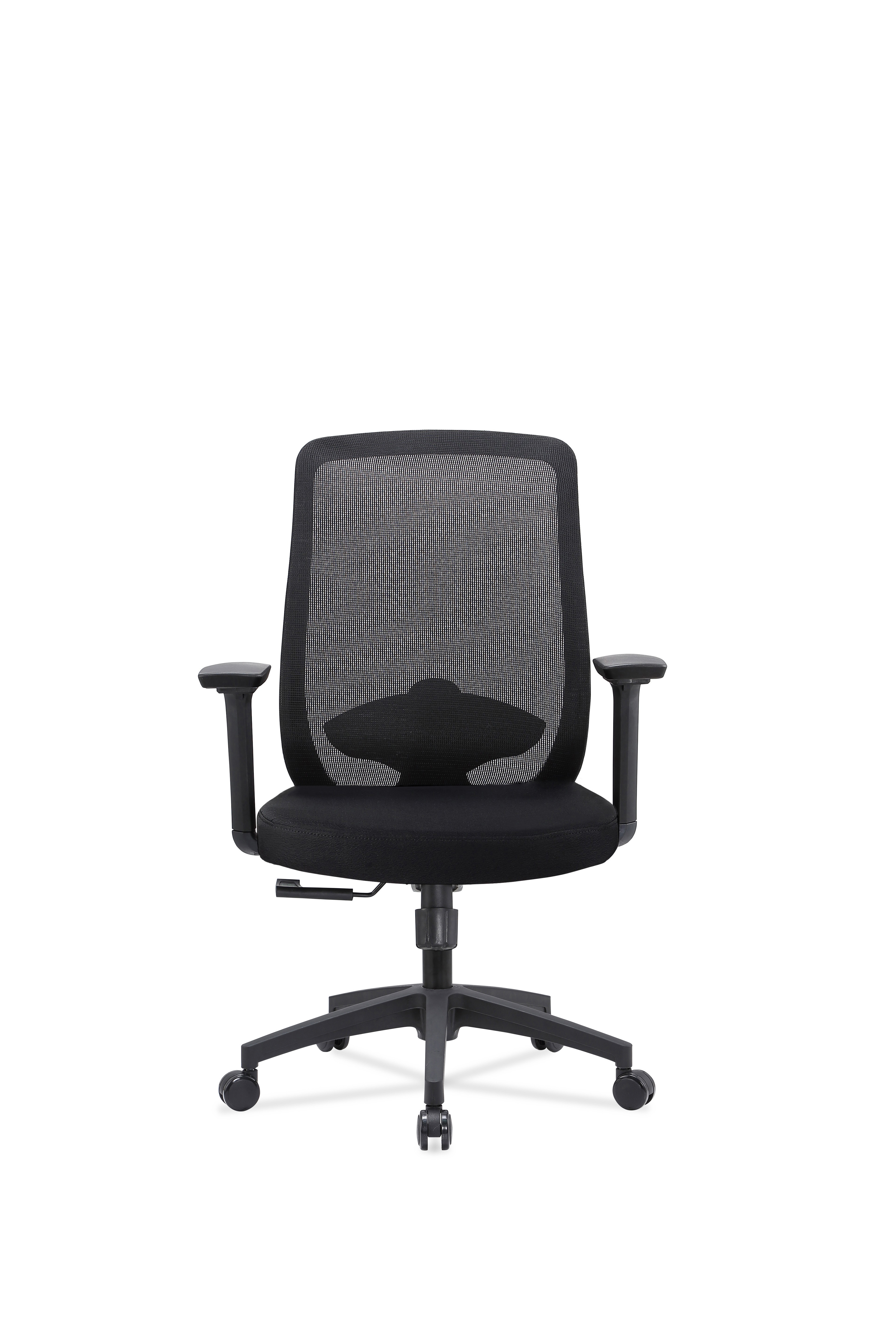 Newcity 696B 网状靠背办公椅带腰部支撑可调节扶手旋转办公桌椅适合家庭办公室