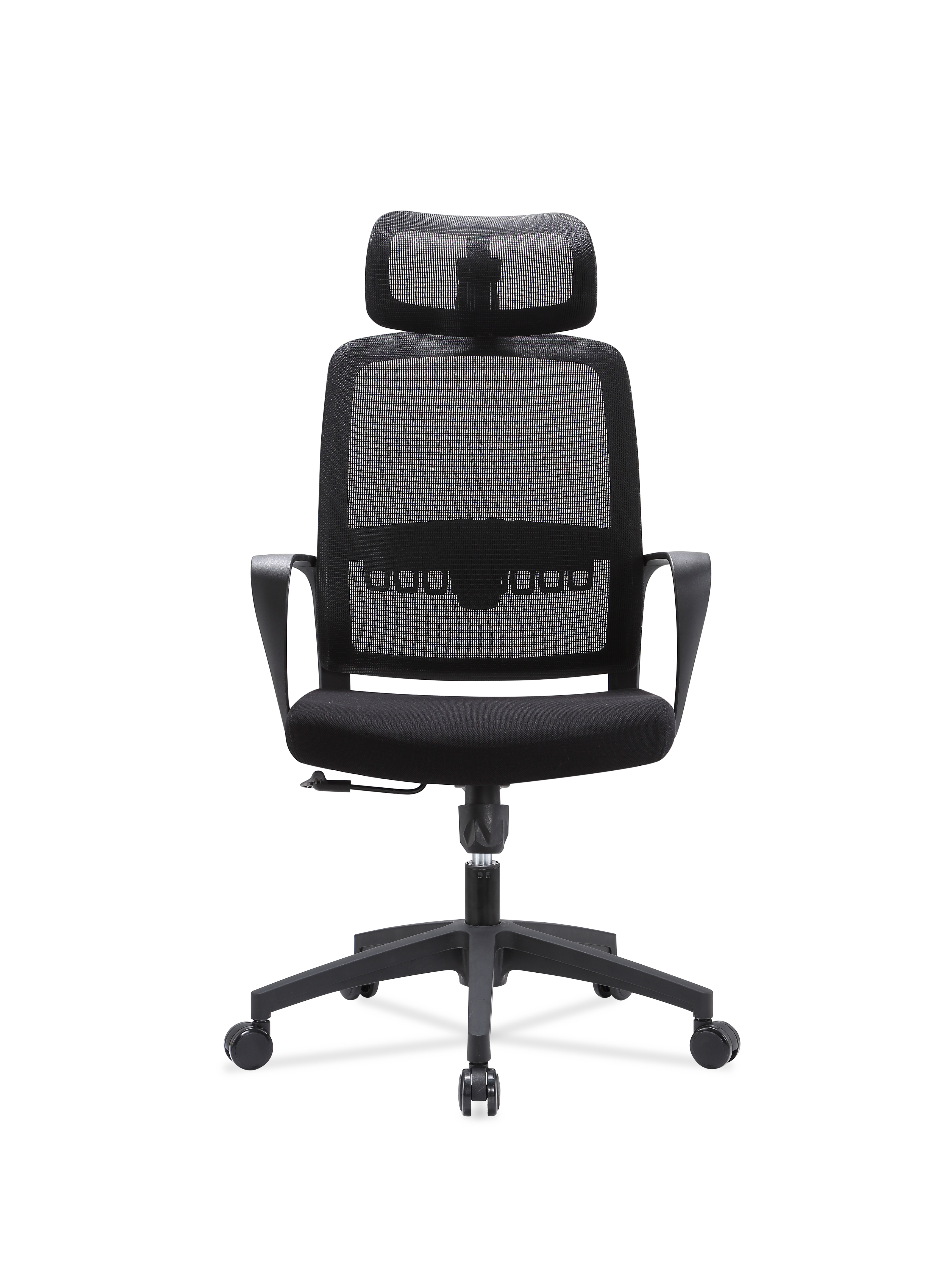 Newcity 555A 经济实惠电脑办公椅现代设计倾斜锁定系统黑色职员椅带 PP 塑料网背