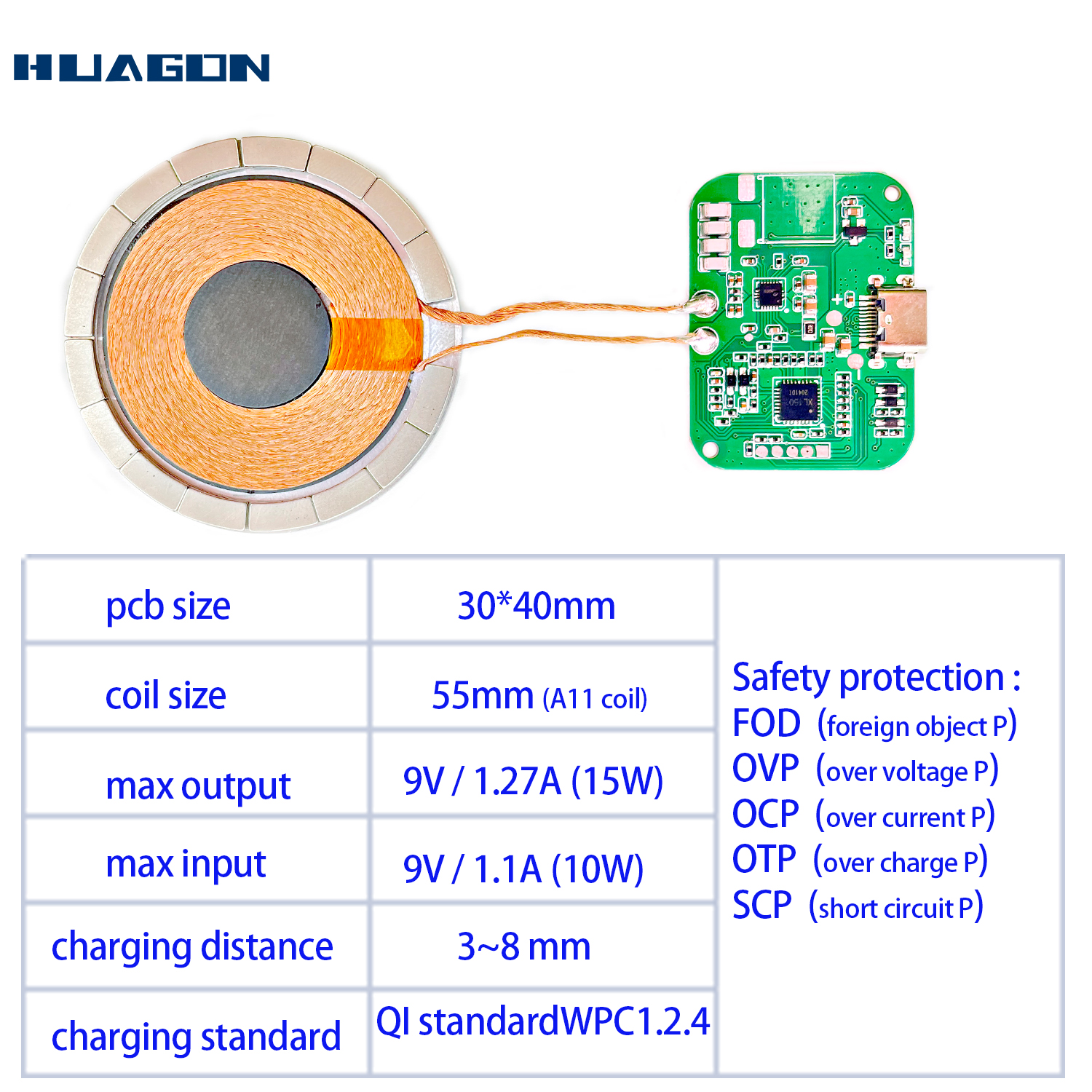 QI215W modulo ricevitore trasmettitore di ricarica wireless veloce magnetico Qi2 12V 2A 15W personalizzazione del modulo caricabatterie wireless