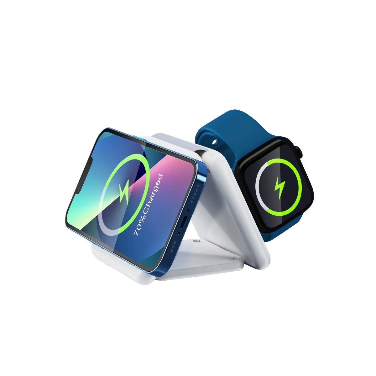 Chargeur sans fil pliable 3 en 1 chargeur sans fil trois en un personnalisation station de chargeur sans fil rapide pour Iphone montre airpods