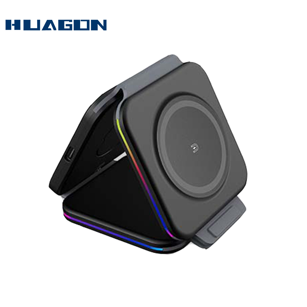 Магнитное складное беспроводное зарядное устройство 3 в 1 Беспроводное зарядное устройство «три в одном»