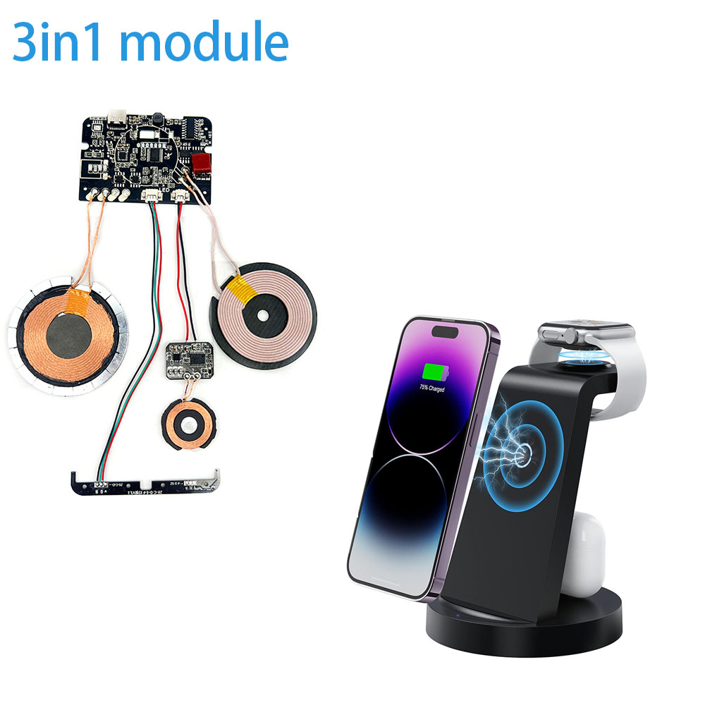 faltbare 3-in-1-Wireless-Ladestation, kabelloses Ladegerät