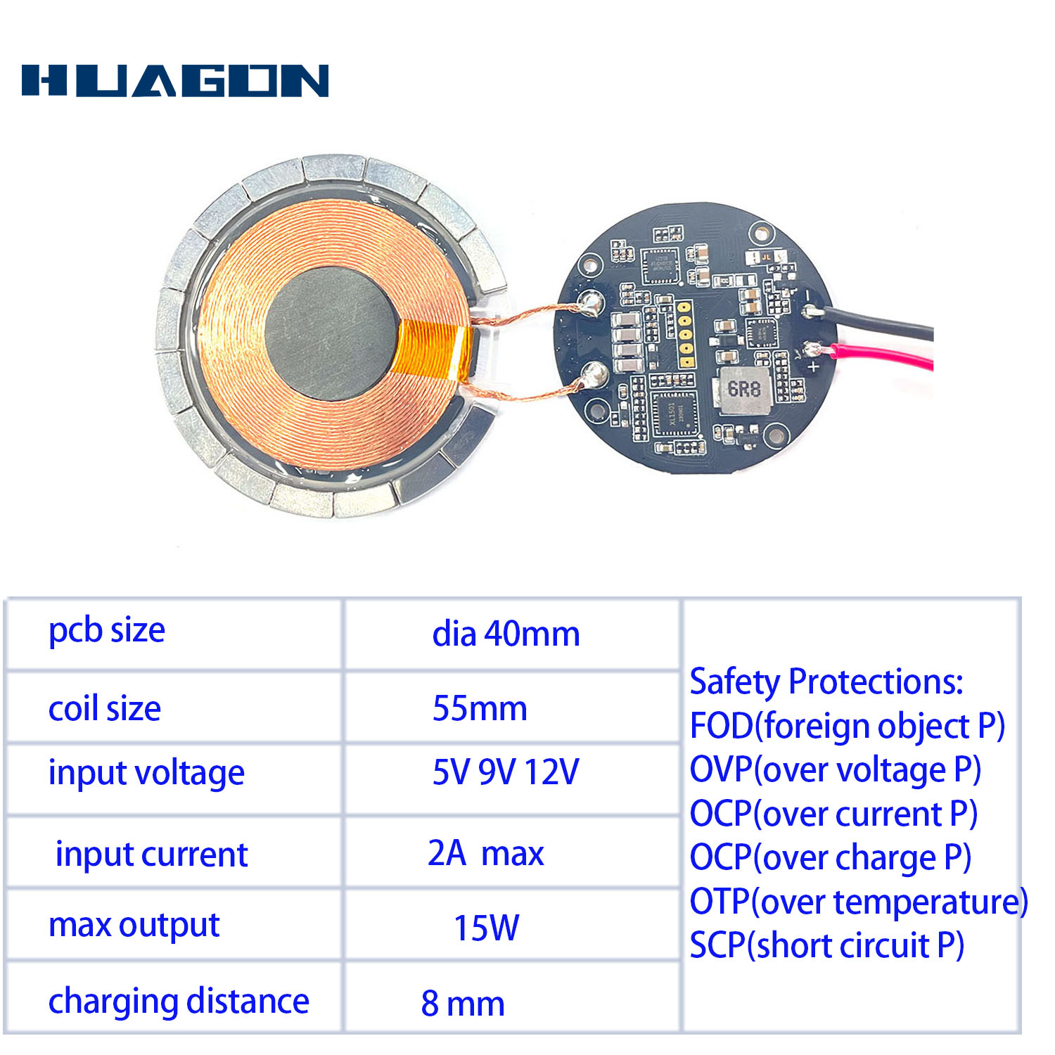 Personalización inalámbrica magnética del cargador inalámbrico del módulo de carga de QI2 Qi2 15W