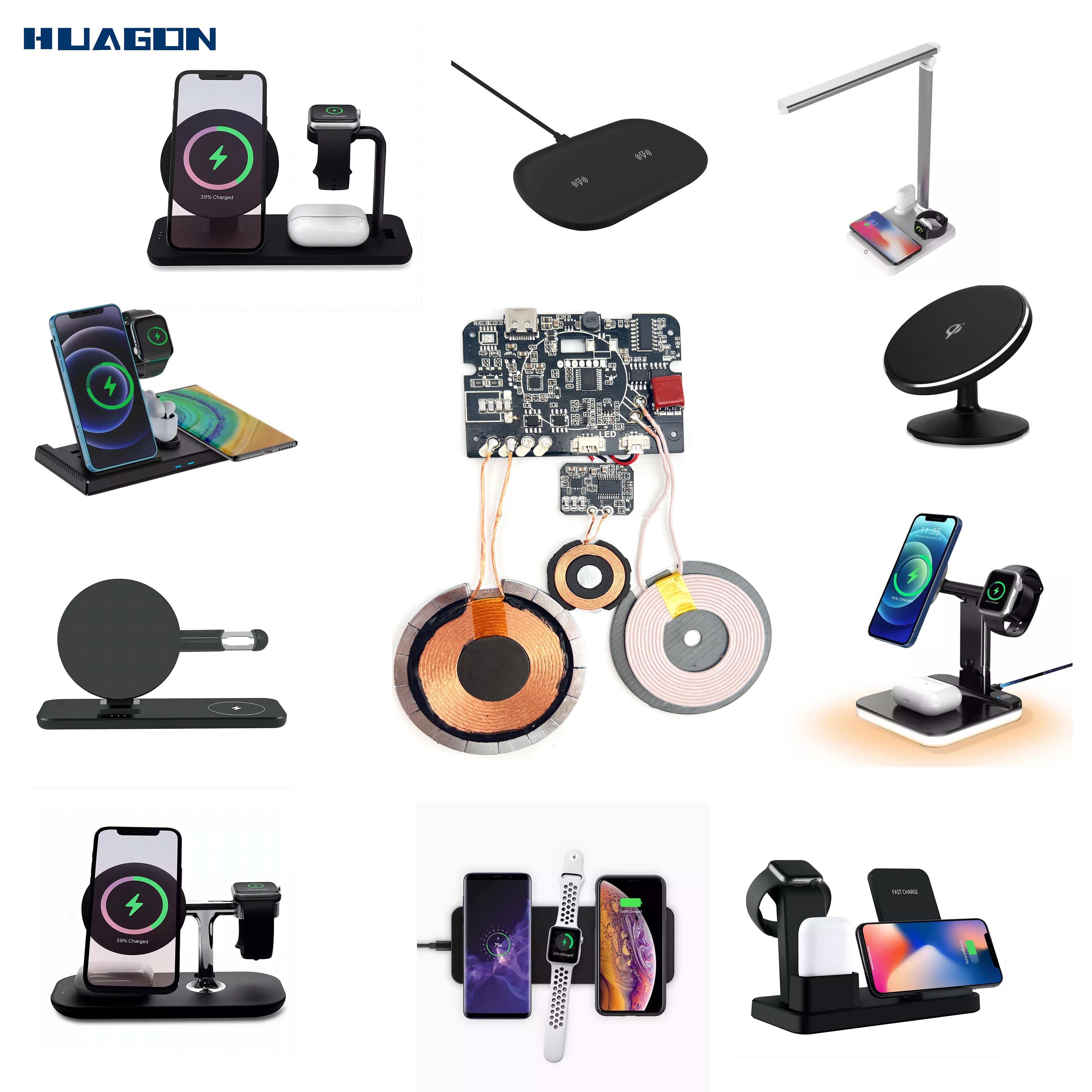 3in1 ワイヤレス充電モジュールワイヤレス充電器のカスタマイズ