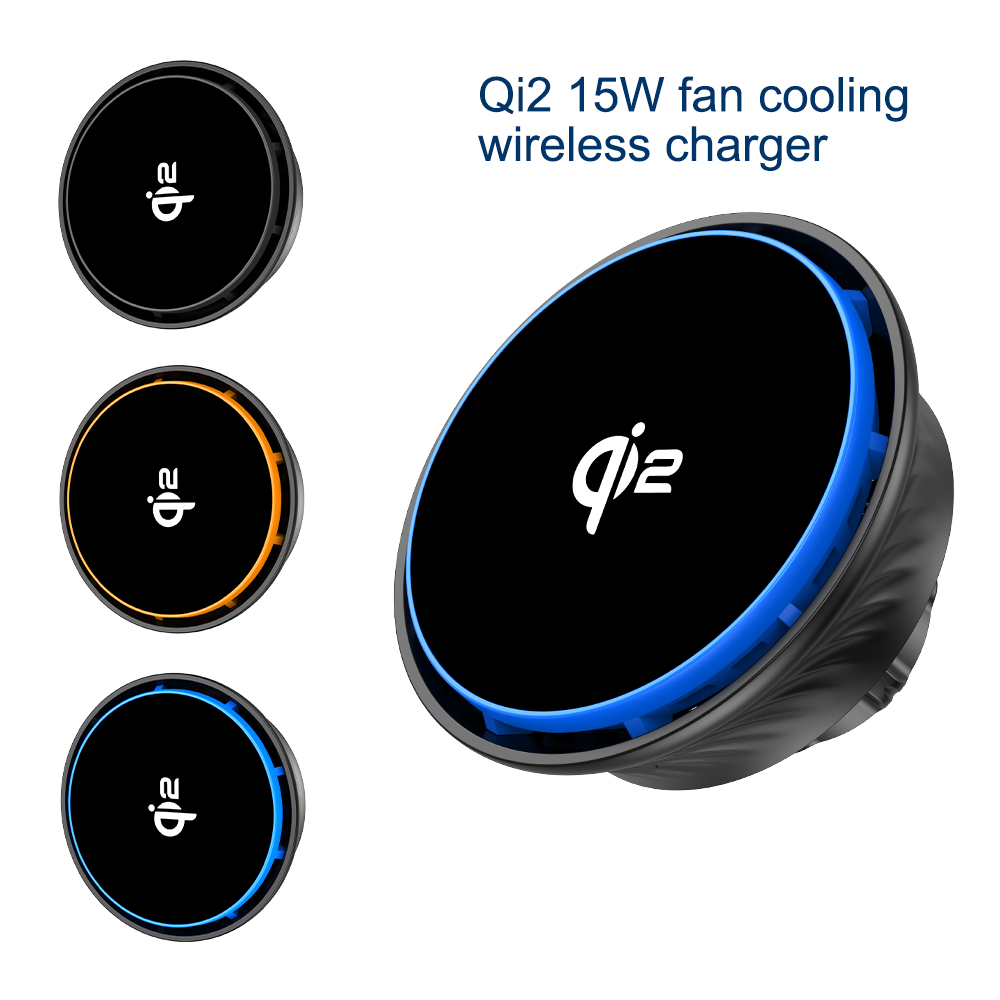El cargador inalámbrico fancooling Qi2 MPP 15W Qi Qi certificó el cargador inalámbrico del coche para magsafe