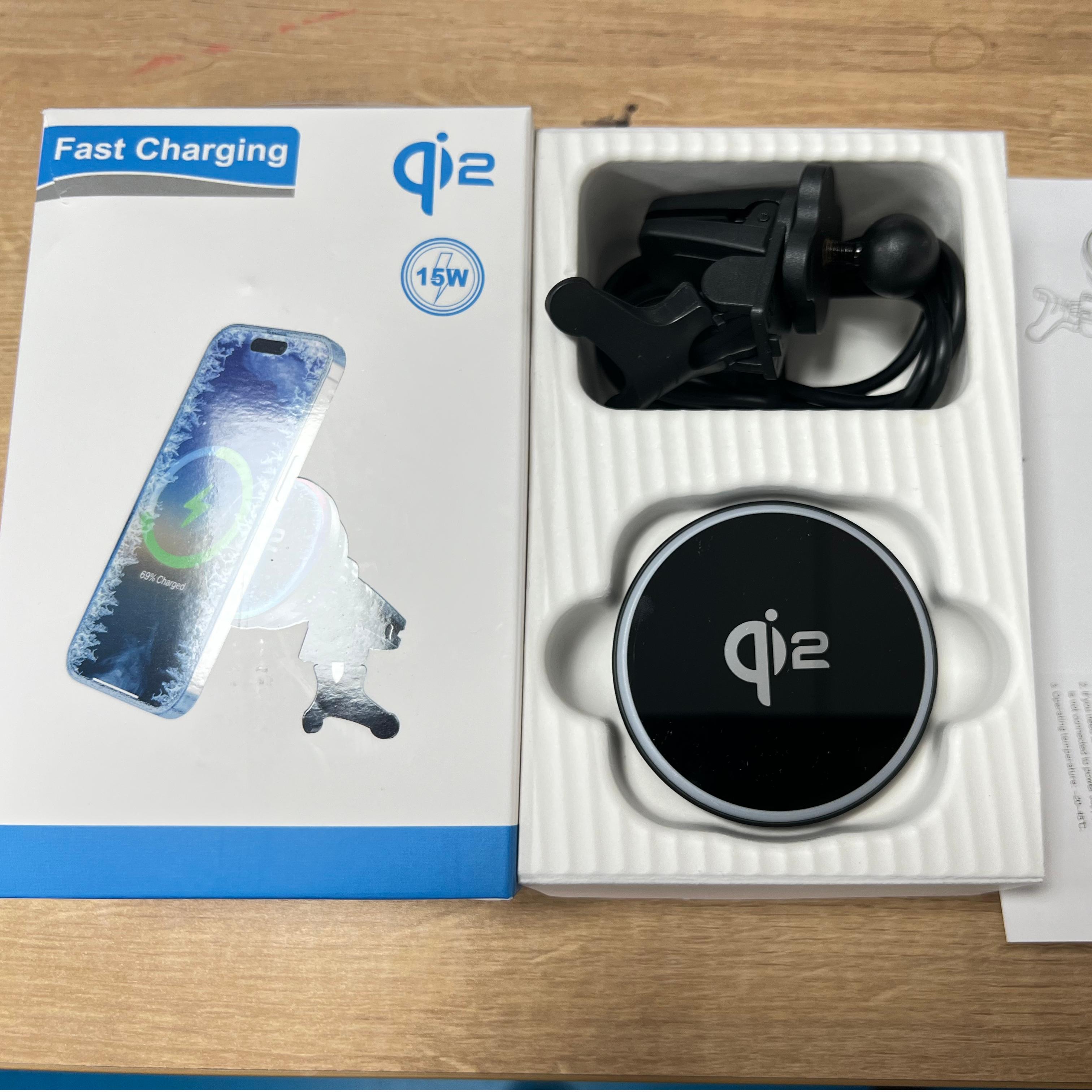 Qi2 ice cooling wireless charger Qi2 MPP 15W Qi certified wireless car charger - COPY - s84804