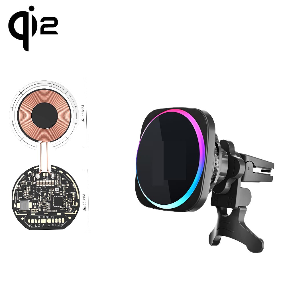 15 Вт 20 Вт MPP QI2 Магнитное автомобильное беспроводное зарядное устройство