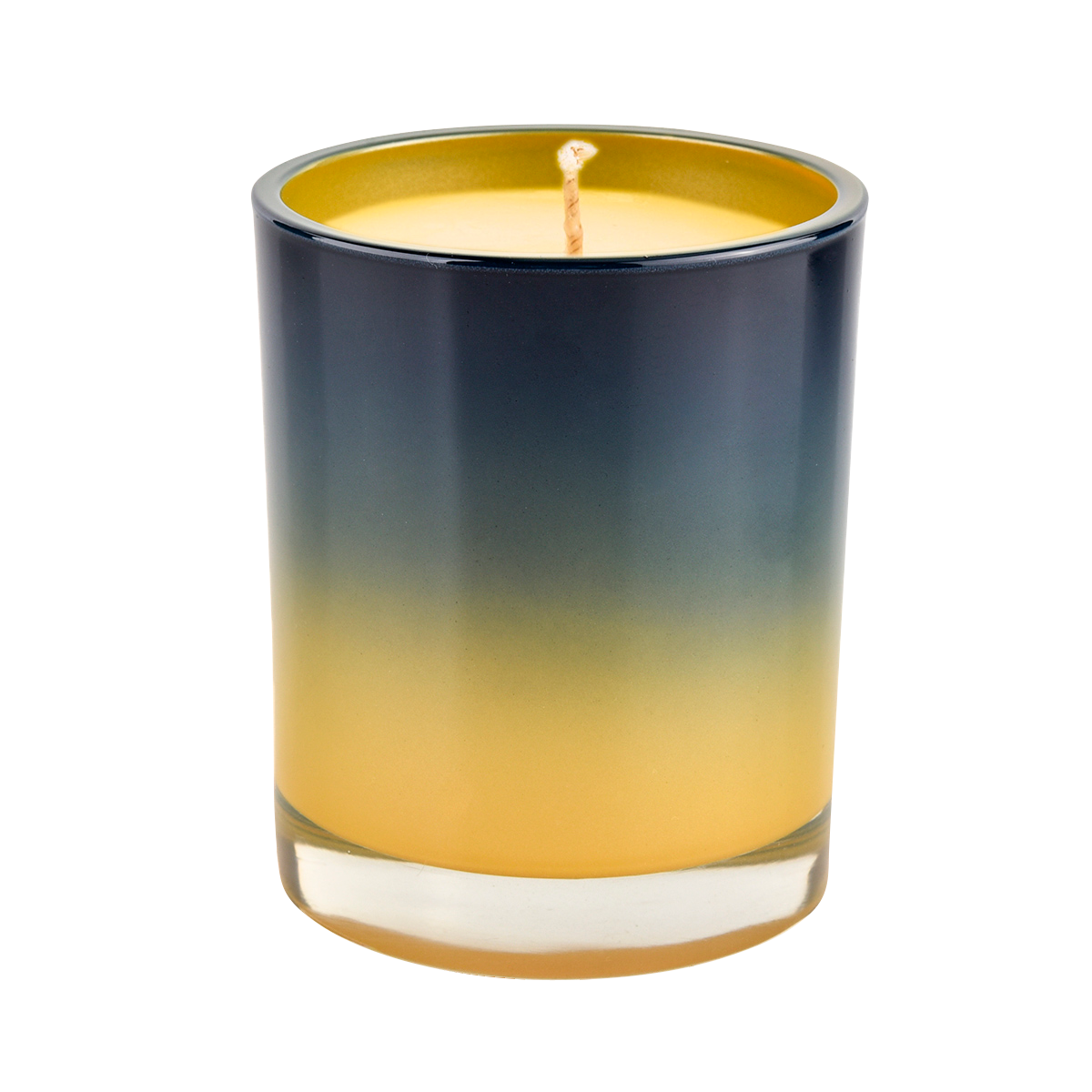 289ml Straight Edge Glass Candle Container White Gradient Purple Wholesale