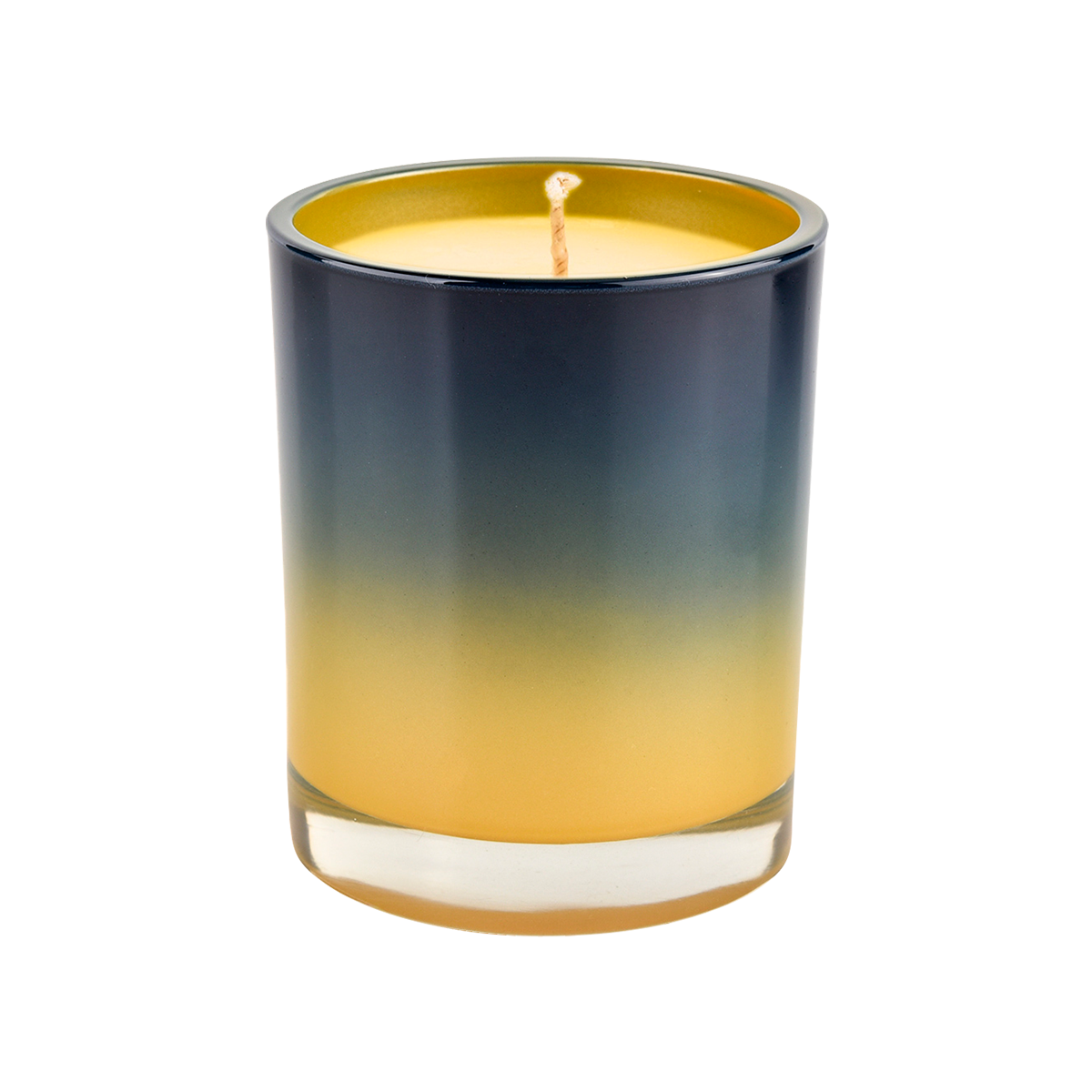Wholesale orange gradient red glass candle jar inside spray color for candle making