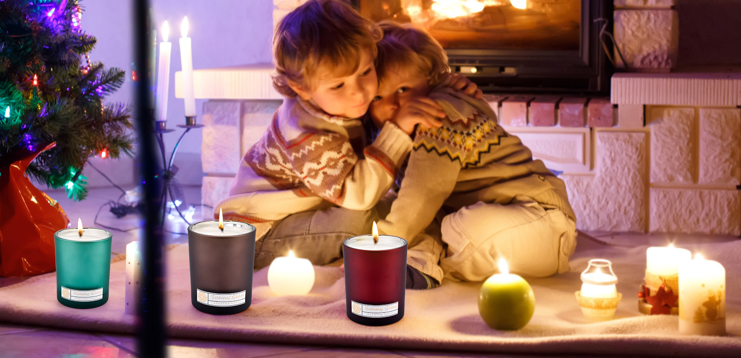Luxury interior plated christmas glass candle containers are used to make candle Luxury interior plated christmas glass candle containers are used to make candle