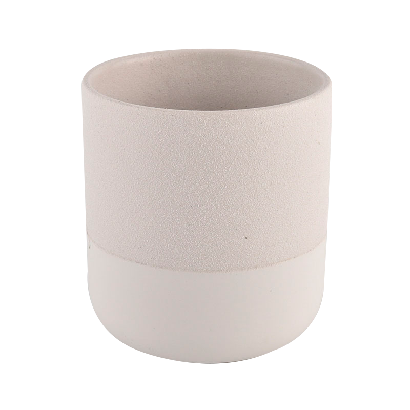 Manufacturers custom white empty ceramic candle jar