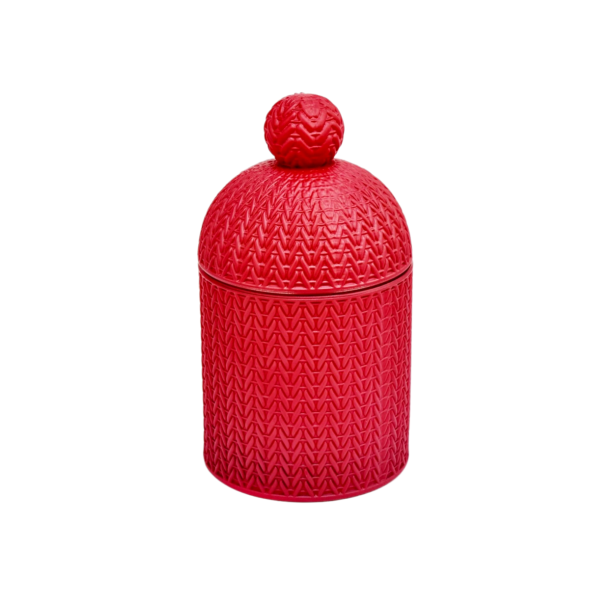Wholesale 340ml green christmas glass candle jar with lid
