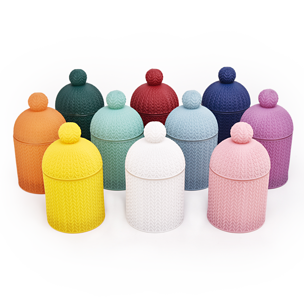 Wholesale Christmas exclusive glass candle jar with lid