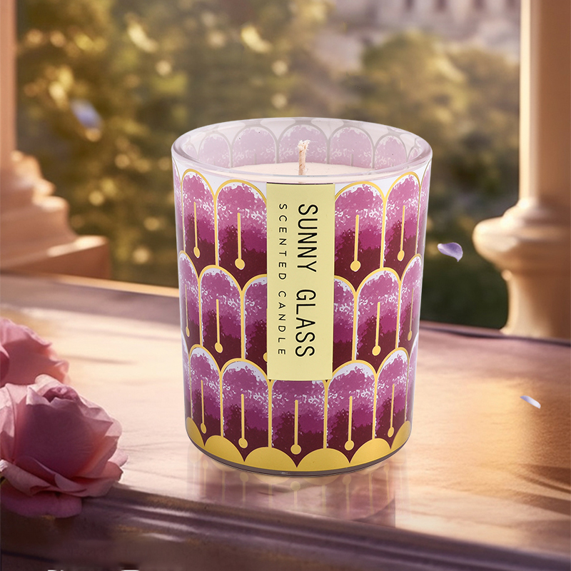 China Wholesale color piano pattern glass candle jar manufacturers manufacturer