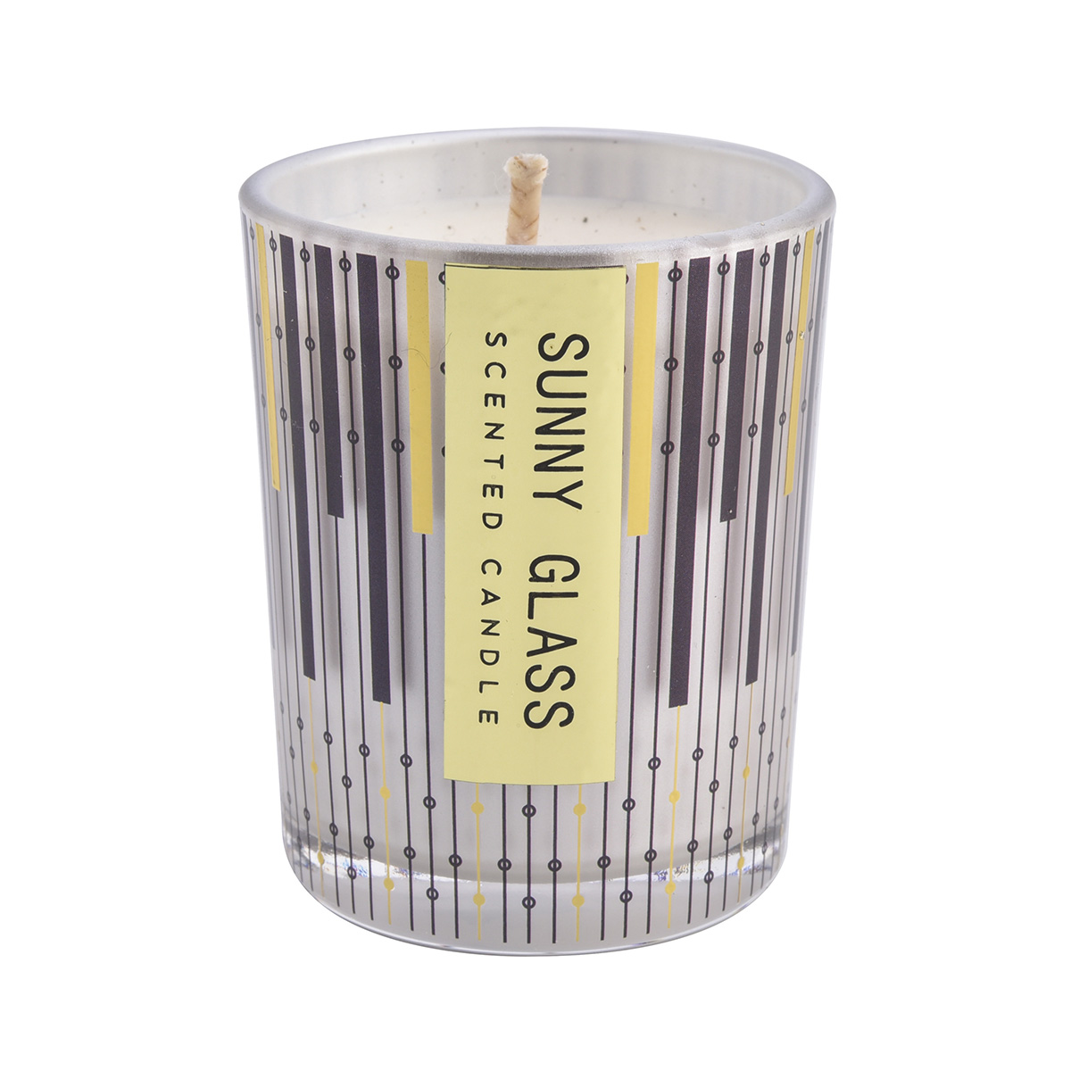 Wholesale 10.7oz uu floral paper glass pattern glass candle jar