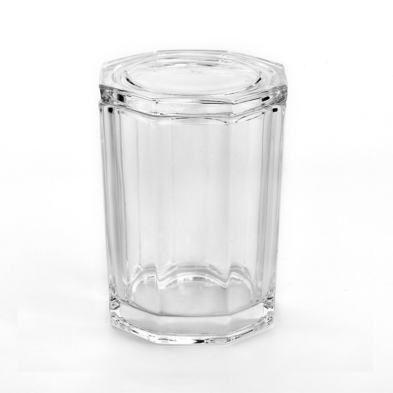Engros 30oz ottekantet med låg glas lysestage producent