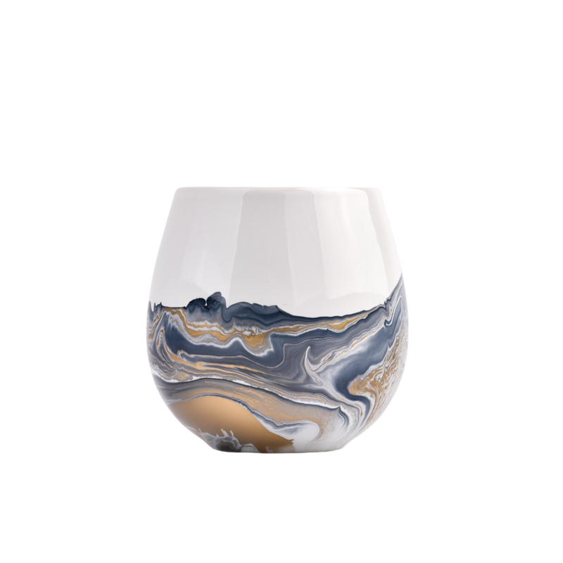 Wholesale design ceramic candle jar 15oz candle holder supplier