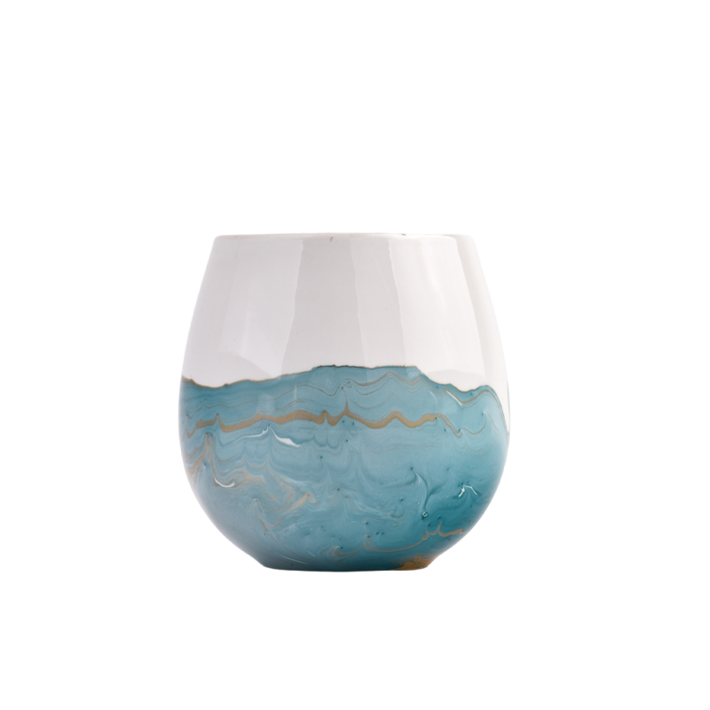 Wholesale design ceramic candle jar 15oz candle holder supplier