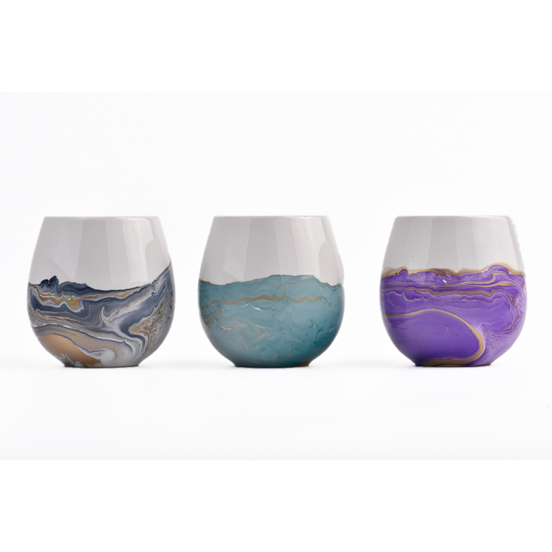 Wholesale design ceramic candle jar 15oz candle holder supplier Wholesale design ceramic candle jar 15oz candle holder supplier