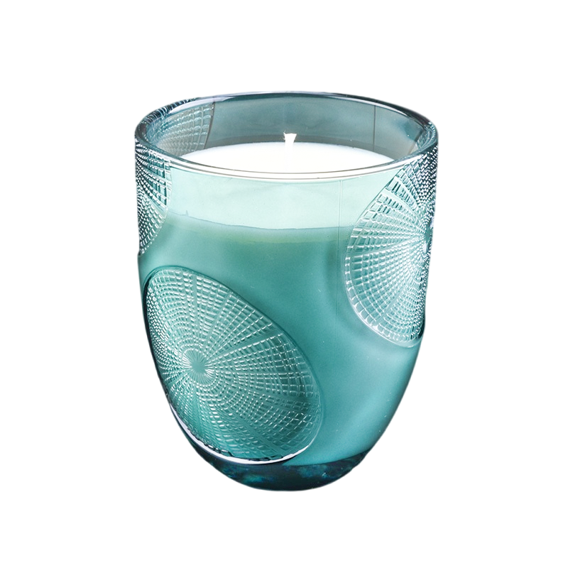 Pot de bougie en verre turquoise personnalisé moderne, décoration de mariage de luxe en gros pour la fabrication de bougies