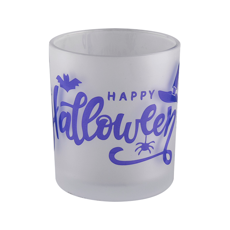 Brugerdefinerede stearinlysbeholdere med stearinlysglas til halloween-gaver