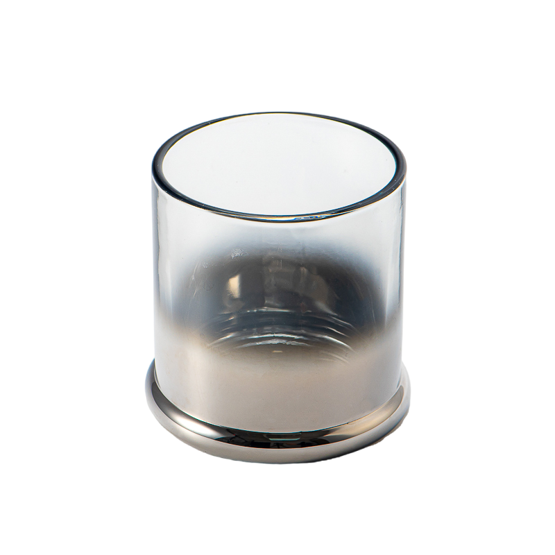 Nouvelle arrivée en couleur en verre plaqué récipient aromathérapie pot de bougie fournisseur