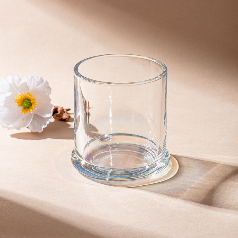 Luxury custom gradient transparent glass candle jar wedding decoration