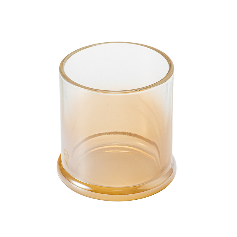 530 ml Jar en verre en verre dégradé jaune