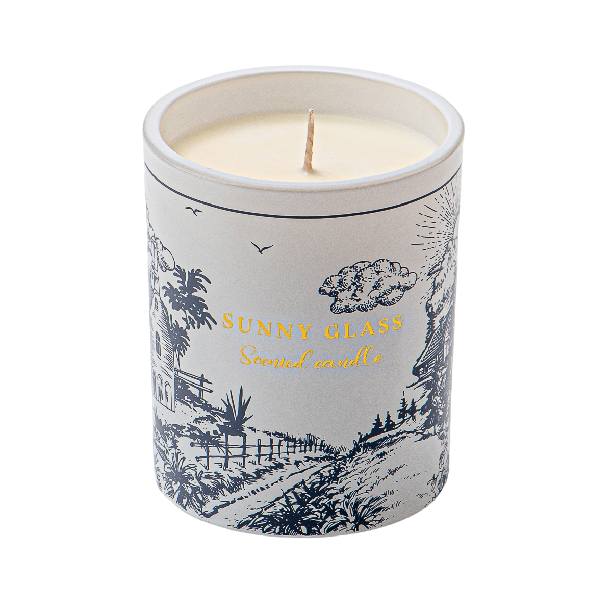 Pocage de bougie en céramique personnalisé de luxe avec papier écran de style country rétro