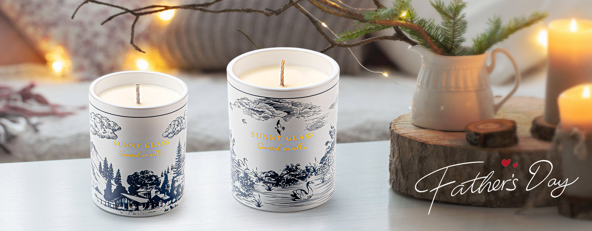 Regalo del Día del Padre Jarra de velas de cerámica