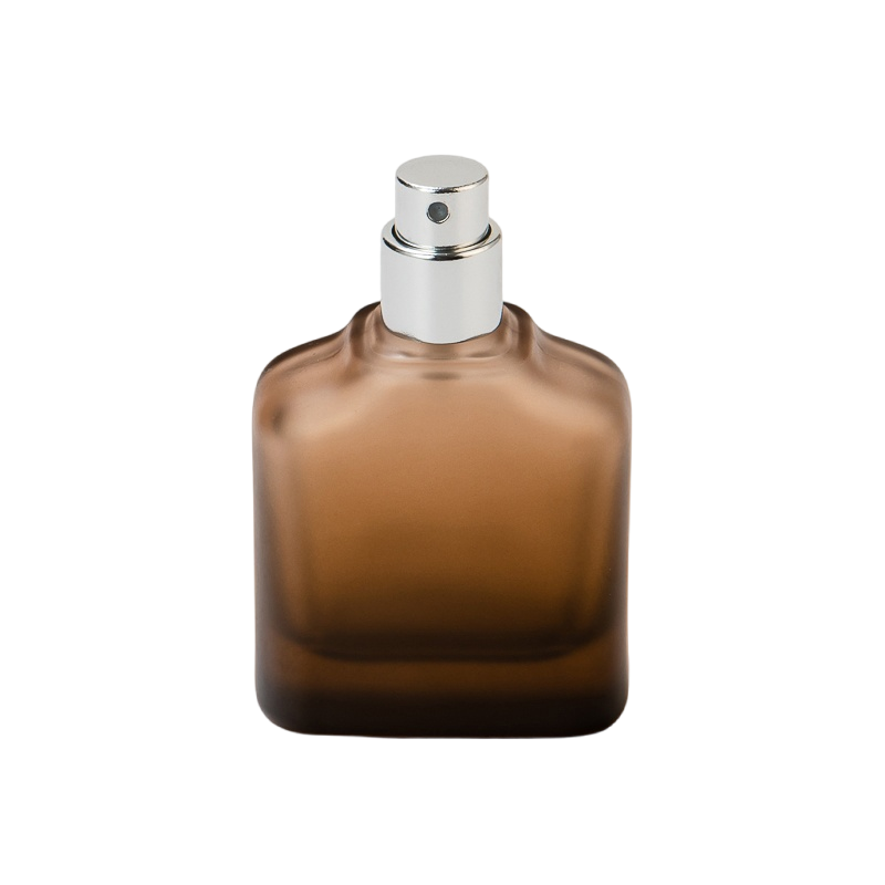 Bouteille de parfum en verre brun minimaliste en gros