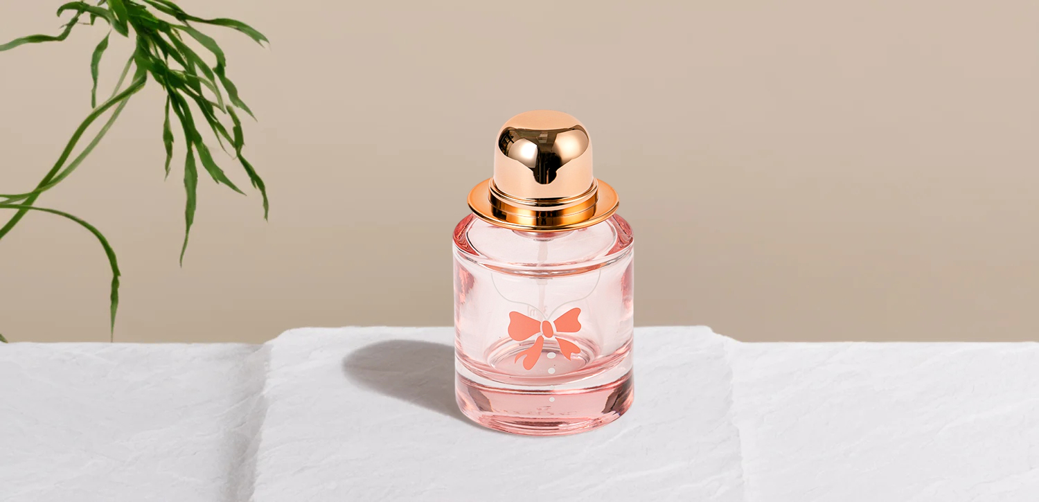 Wholesale hat bow glass perfume bottles with perfume compartments Wholesale hat bow glass perfume bottles with perfume compartments