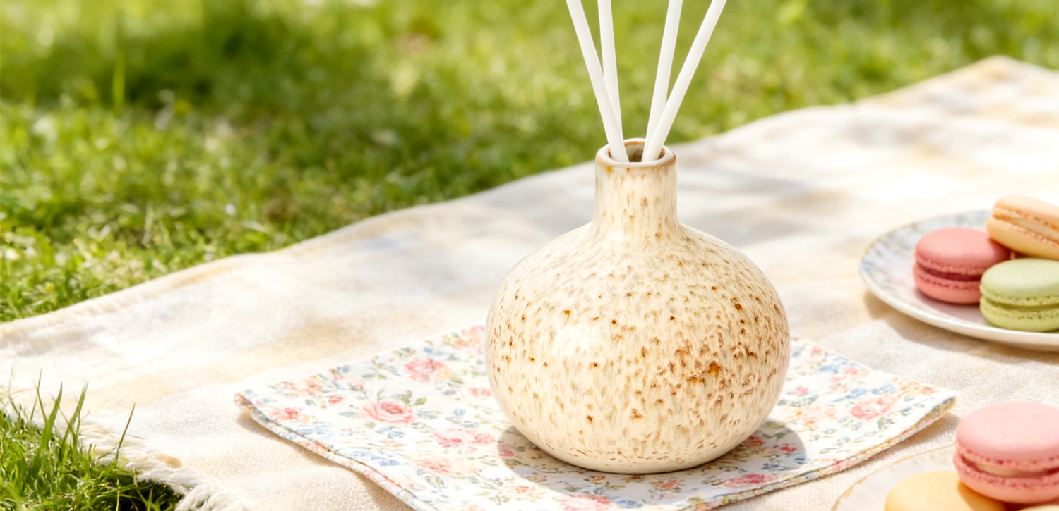 Custom Japanese Speckled Glaze Ceramic Reed Diffusers