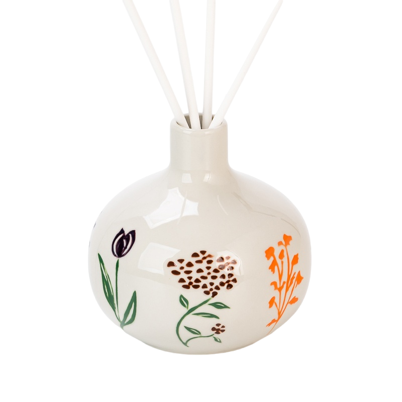 New Design Hand-Painted Floral Ceramic Reed Diffuser Bottles