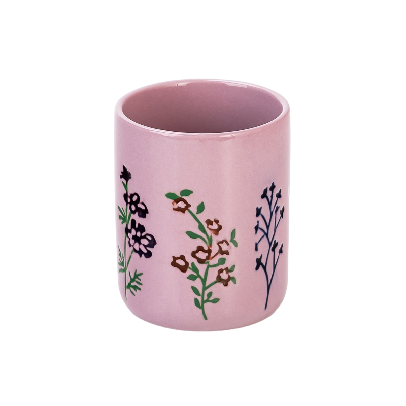 Tarros de vela de cerámica con recipiente de aromaterapia pintados a mano personalizados